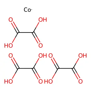 Tripotassium trioxalatocobaltate structure