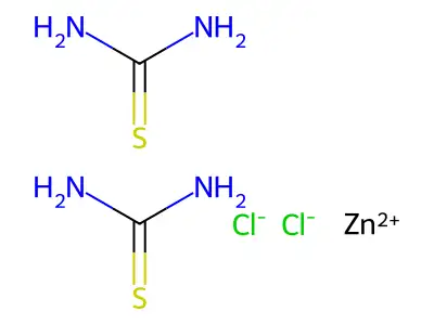 Zinc, dichlorobis(thiourea-kappaS)-, (T-4)- structure