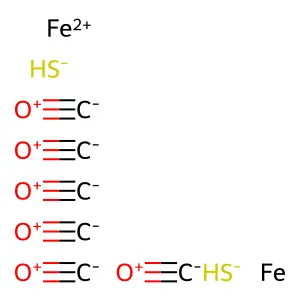 二硫化六羰基二铁 structure