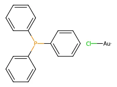 三苯基膦氯化亚金 structure