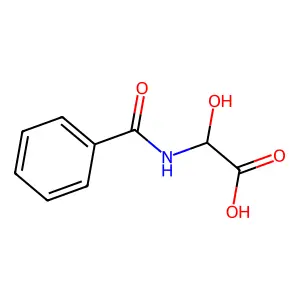 (2S)-hydroxy[(phenylcarbonyl)amino]ethanoic acid structure