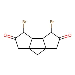 4,10-Dibromotetracyclo[6.3.0.0~2,6~.0~5,9~]undecane-3,11-dione structure