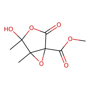 4,5-Dimethyl-5-hydroxy-3-(methoxycarbonyl)-3,4-epoxy-gamma-butyrolactone structure