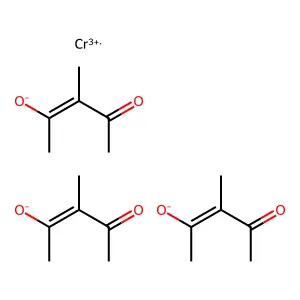 Tris-(3-methylpentane-2,4-dionato-o,o')chromium structure