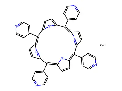 Cobalt(2+);5,10,15,20-tetrapyridin-4-ylporphyrin-22,24-diide structure