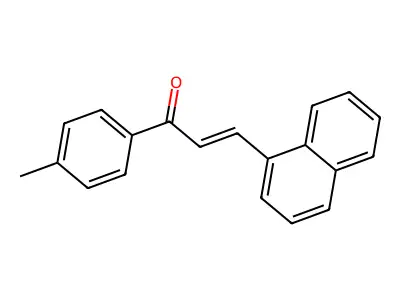 (2E)-1-(4-methylphenyl)-3-(naphthalen-1-yl)prop-2-en-1-one structure
