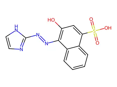 1-Naphthalenesulfonic acid, 3-hydroxy-4-(1H-imidazol-2-ylazo)- structure