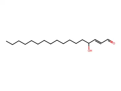 4-Hydroxy-heptadecenal structure