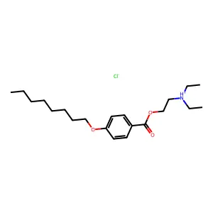2-(Diethylamino)ethyl 4-(octyloxy)benzoate--hydrogen chloride (1/1) structure
