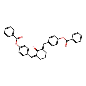 Cyclohexanone, 2,6-bis[[4-(benzoyloxy)phenyl]methylene]- structure