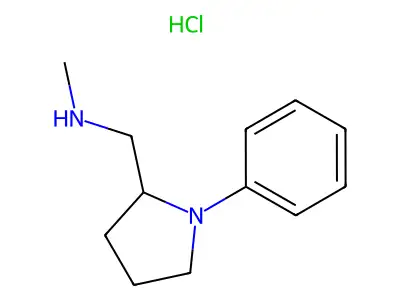 N-Methyl-1-(1-phenylpyrrolidin-2-yl)methanamine--hydrogen chloride (1/1) structure