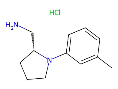 2-Pyrrolidinemethanamine, 1-(3-methylphenyl)-, monohydrochloride, (R)- structure