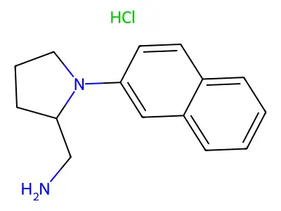 2-Pyrrolidinemethanamine, 1-(2-naphthalenyl)-, monohydrochloride, (+-)- structure