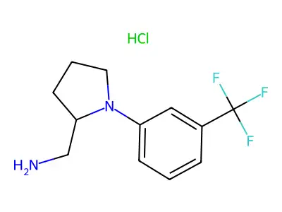 (+-)-1-(3-(Trifluoromethyl)phenyl)-2-pyrrolidinemethanamine monohydrochloride structure