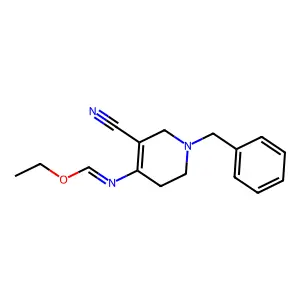 Methanimidic acid, N-[3-cyano-1,2,5,6-tetrahydro-1-(phenylmethyl)-4-pyridinyl]- structure