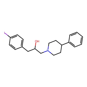 2-Hydroxy-3-(4-iodophenyl)-1-(4-phenylpiperidinyl)propane structure