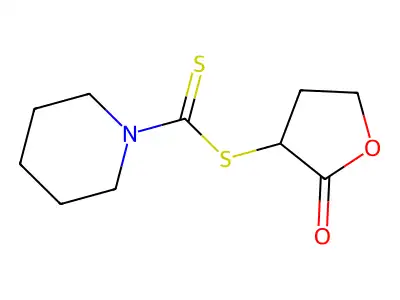 (2-Oxooxolan-3-yl) piperidine-1-carbodithioate structure