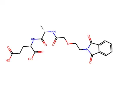 N-(2-(2-phthalimidoethoxy)acetyl)-l-alanyl-d-glutamic Acid structure