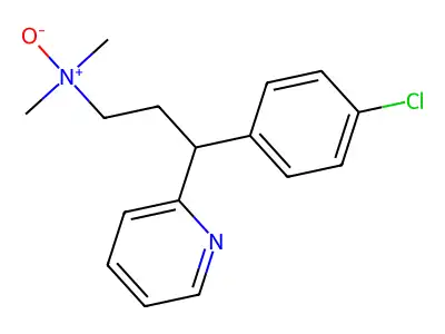 2-Pyridinepropanamine, gamma-(4-chlorophenyl)-N,N-dimethyl-, N-oxide, (R)- structure