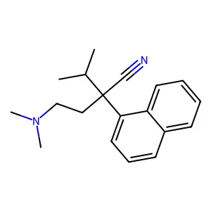 1-Naphthaleneacetonitrile, alpha-(2-(dimethylamino)ethyl)-alpha-isopropyl- structure