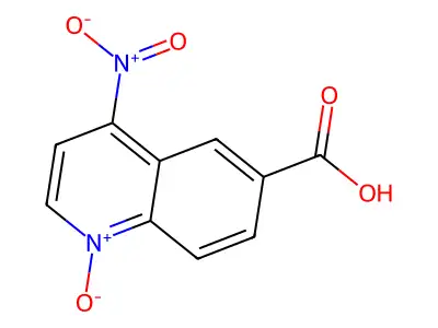 4-硝基-6-喹啉甲酸1-氧化物 structure