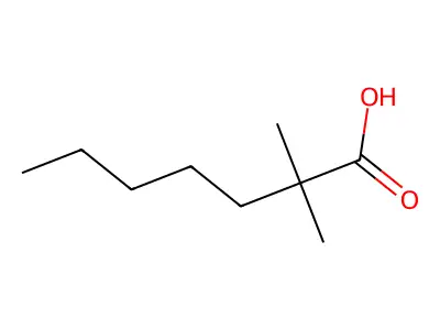 2,2-Dimethylheptanoic acid structure