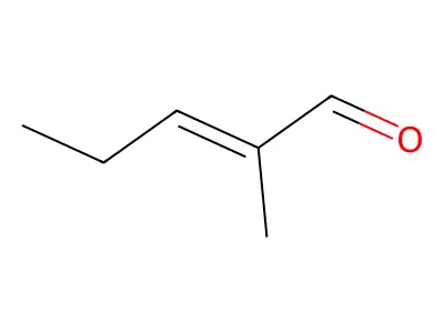 (E)-2-Methyl-2-pentenal structure