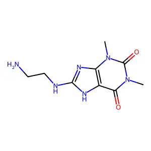 Theophylline, 8-((2-aminoethyl)amino)- structure