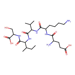 Glutamyl-lysyl-valyl-isoleucyl-serine structure