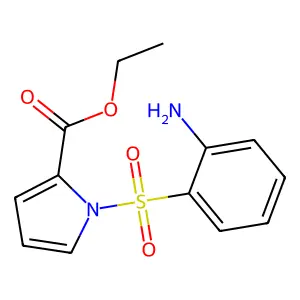 1H-Pyrrole-2-carboxylic acid, 1-((2-aminophenyl)sulfonyl)-, ethyl ester structure