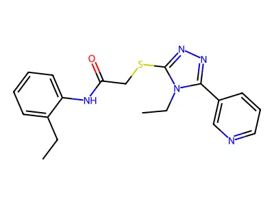N-(2-Ethylphenyl)-2-((4-ET-5-(3-pyridinyl)-4H-1,2,4-triazol-3-YL)thio)acetamide structure