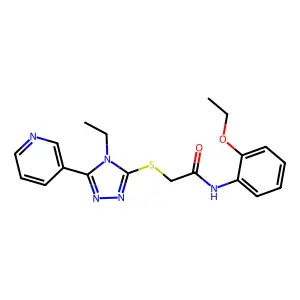 N-(2-Ethoxyphenyl)-2-((4-ET-5-(3-pyridinyl)-4H-1,2,4-triazol-3-YL)thio)acetamide structure