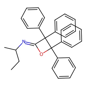 N-butan-2-yl-3,3,4,4-tetraphenyloxetan-2-imine structure