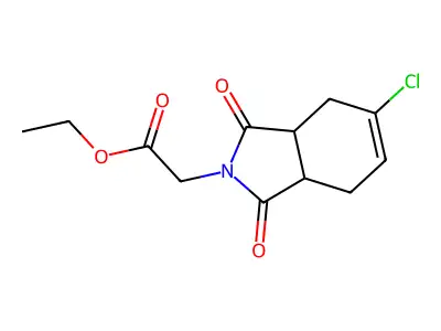 ethyl (5-chloro-1,3-dioxo-1,3,3a,4,7,7a-hexahydro-2H-isoindol-2-yl)acetate structure