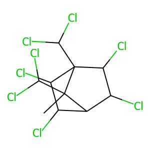 2,3,5,6,8,8,10,10-Octachlorobornane structure