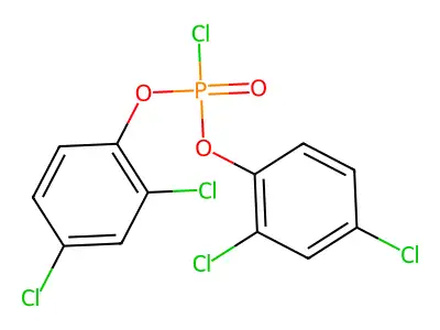 Bis(2,4-dichlorophenyl) chlorophosphate structure
