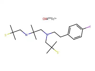 technetium Tc 99m 4-iodophenethyldiaminodithiol structure
