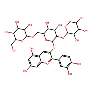 3,3',4',5,7-Pentahydroxyflavylium(1+) structure