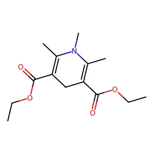 3,5-Pyridinedicarboxylic acid, 1,4-dihydro-1,2,6-trimethyl-, diethyl ester structure