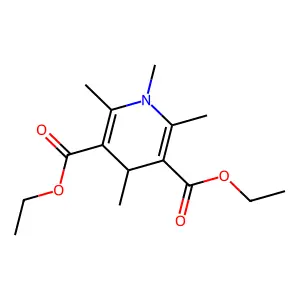 3,5-Pyridinedicarboxylic acid, 1,4-dihydro-1,2,4,6-tetramethyl-, diethyl ester structure