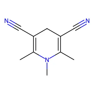 3,5-Pyridinedicarbonitrile, 1,4-dihydro-1,2,6-trimethyl- structure