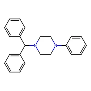 Piperazine, 1-(diphenylmethyl)-4-phenyl- structure