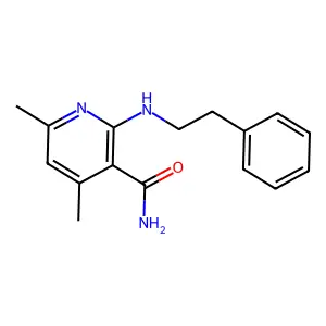 4,6-Dimethyl-2-[(2-phenylethyl)amino]nicotinamide structure