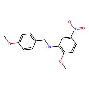 2-methoxy-N-[(4-methoxyphenyl)methyl]-5-nitroaniline structure