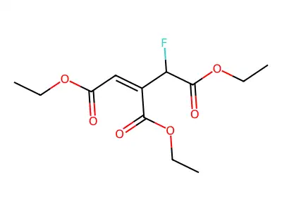 Triethyl 3-fluoroprop-1-ene-1,2,3-tricarboxylate structure