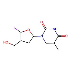 3'-Deoxy-3'-iodothymidine structure
