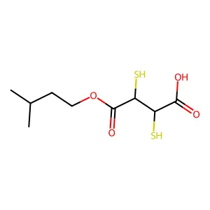 Monoisoamyl-2,3-dimercaptosuccinate structure