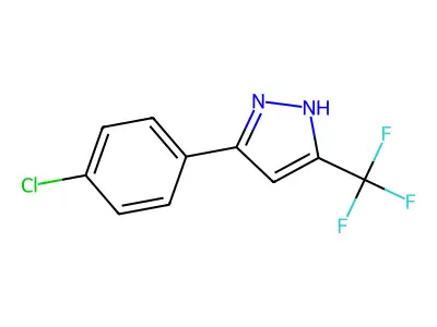 3-(4-chlorophenyl)-5-(trifluoromethyl)-1H-pyrazole structure