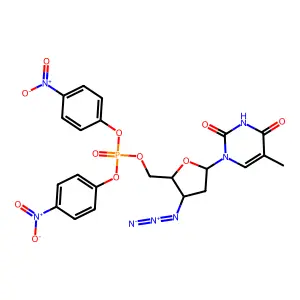 3'-叠氮胸苷-5'-双(4-硝基苯基)磷酸酯 structure