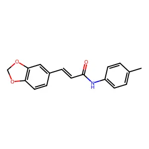 3-(苯并[d][1,3]二氧戊环-5-基)-N-(对甲苯基)丙烯酰胺 structure